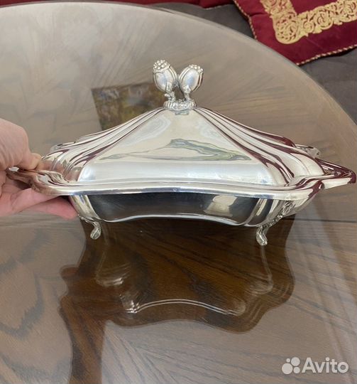 Блюдо для сервировки стола. Серебрение