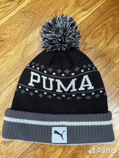 Шапка Puma серый с черным, 56-58