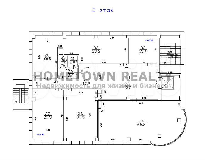 Офисы - 266 м² 2 этаж целиком