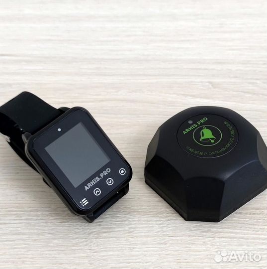 Кнопка вызова официанта в комплекте с часами Элит