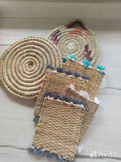 Подставка под горячее из рафии made in Morocco