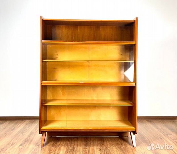 Винтажный книжный шкаф стеллаж mid century