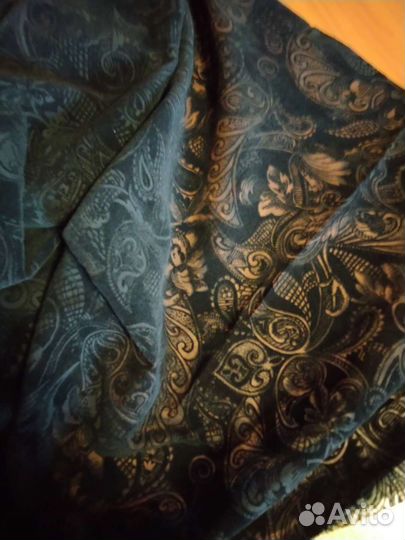 Жаккардовый шифон с бархатом