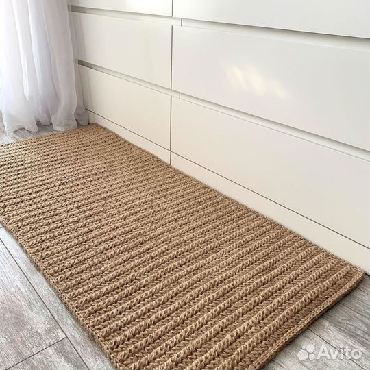 Ковёр из джута и полиэфирного шнура