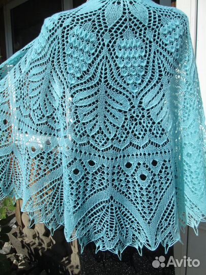 Шаль/Платок/Накидка ажурная (новая)