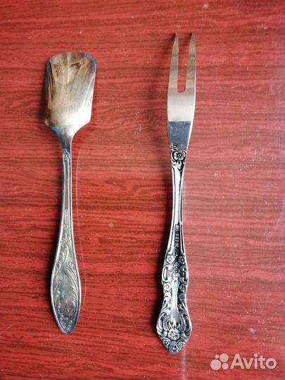 Вилка для лимона лопатка для сахара мельхиор