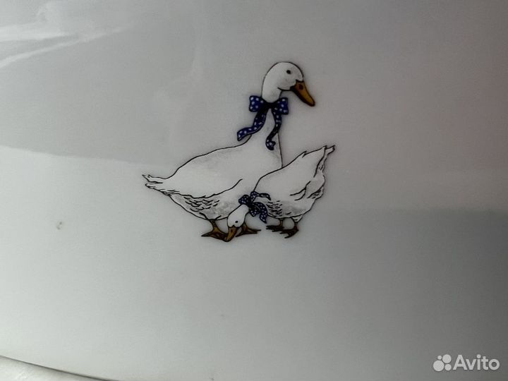 Гусятница овальная с крышкой Thun Гуси 2,5л