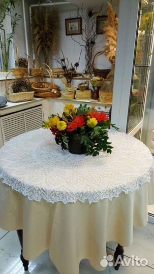 Скатерть вязаная, ручная работа