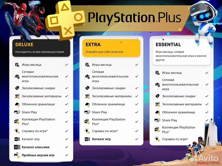 Подписка ps plus delux Украина ps5 ps4 (Арт.73942)