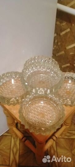 Шесть хрустальных пепельниц СССР