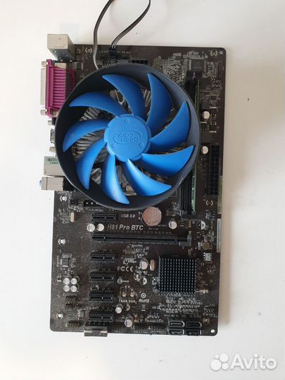 Материнская плата asrock h81pro btc/g1840/ram4gb