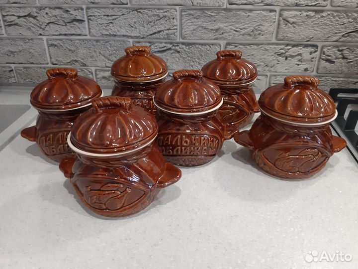 Горшочки для запекания глиняные