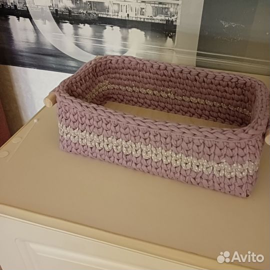 Корзина вязаная