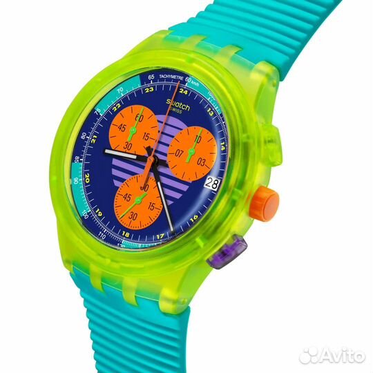 Новые часы Swatch Neon Wave