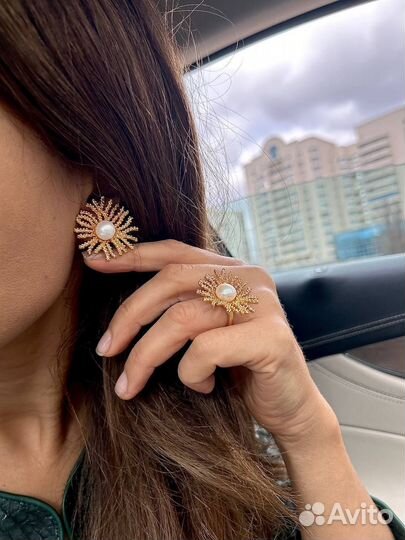 Серьги,кольцо Simone Rocha