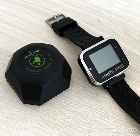 Кнопка вызова официанта модель Бургер с часами