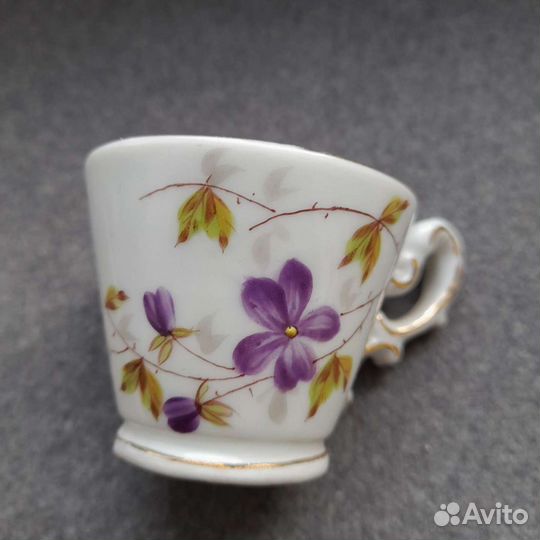 Антикварный детский чайный набор роспись