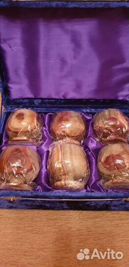 Набор бокалов из натурального камня