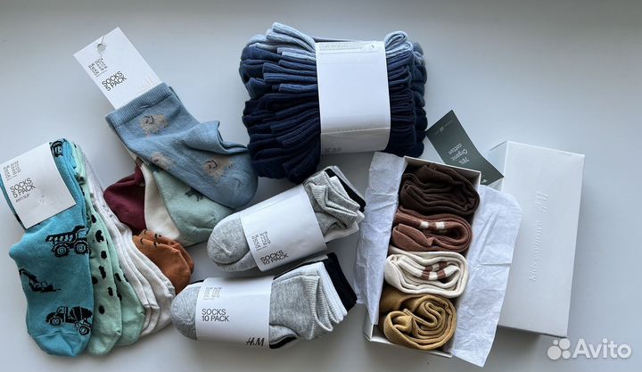 Носки новые H&M, р. 16/18, 22/24, 31/33, 37/39