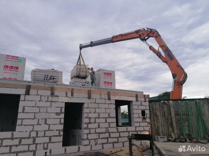 Аренда и услуги манипулятора, стрела 4 т, 9 м, борт 5 т, 5.5 м