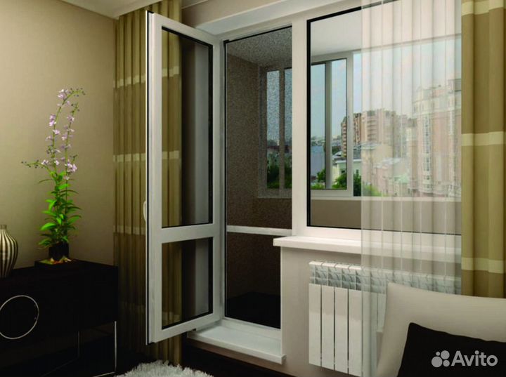 Выход на балкон с отделкой