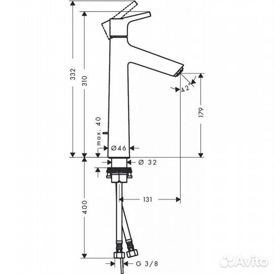 Смеситель для раковины Hansgrohe Talis S 190 72031000