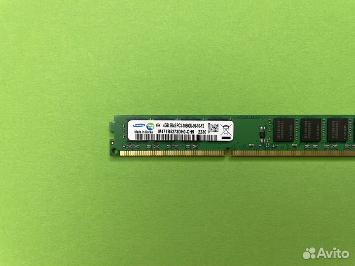 DDR3 4 GB 1333 MHz Samsung dimm 2Rx8 2шт