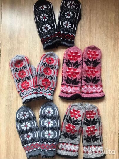 Варежки женские ручная работа