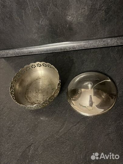 Конфетница мельхиор СССР