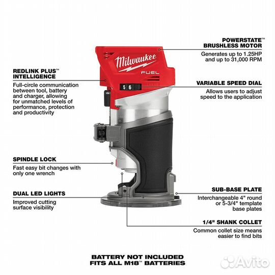 Фрезер Milwaukee M18 2723-20 (FTR-0X)fuel