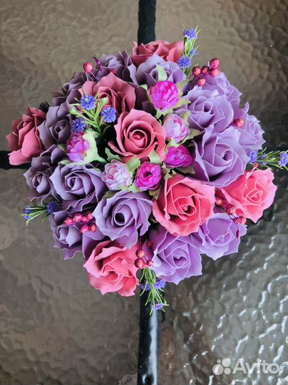 Букет из мыльных цветов