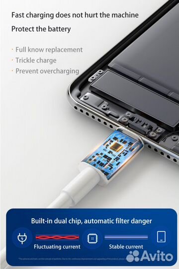 Кабель для зарядки гаджетов USB 6A