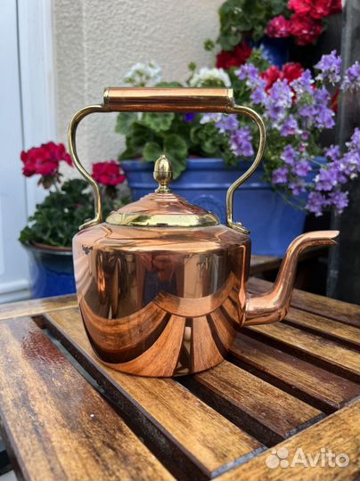 Винтажный английский Медный чайник
