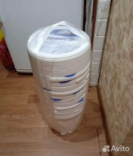 Ведро пластиковое с крышкой, 20 шт