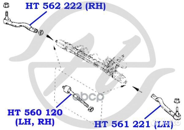 Тяга рулевая прав/лев HT560120 Hanse