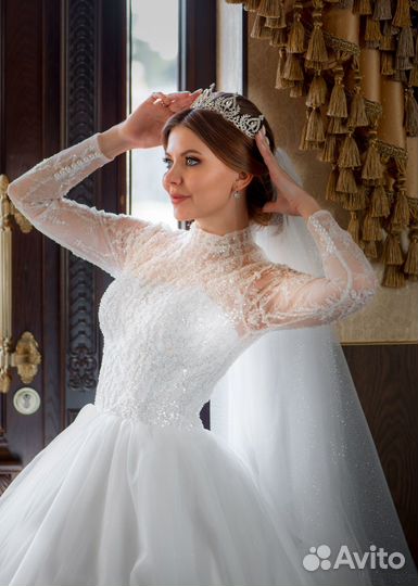 Свадебное платье 42 44 пышное белое