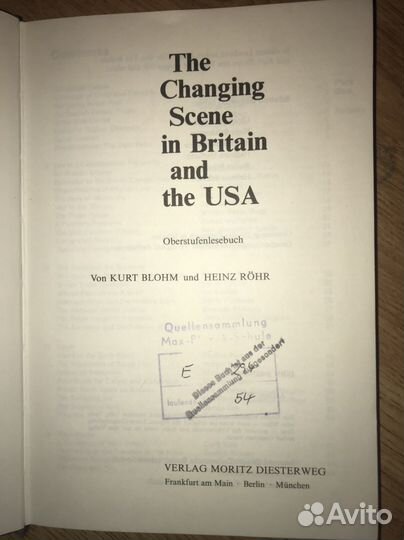 Kurt Blohm “The Changing Scene in Britain and