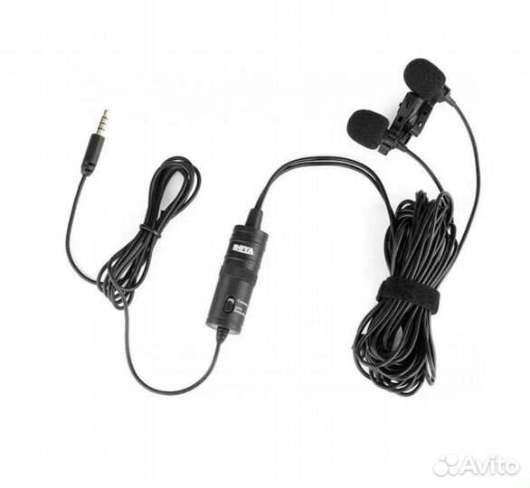 Двойной петличный микрофон Boya by-m1dm