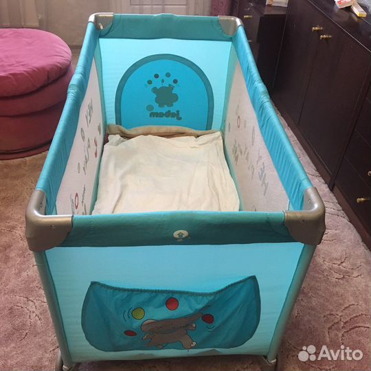 Детская кровать манеж трансформер с матрасом