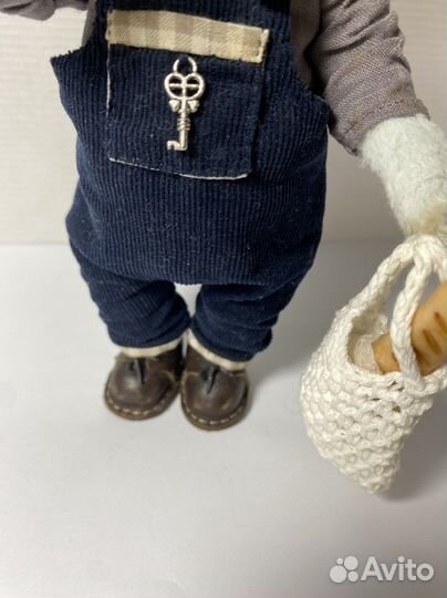 Заяц тедди Сева-скромняга, коллекционная игрушка