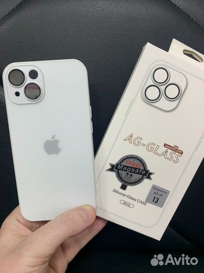 Чехол стеклянный Magsafe iPhone 13