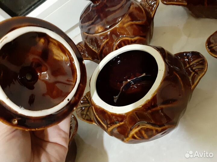 Набор глиняных горшочков