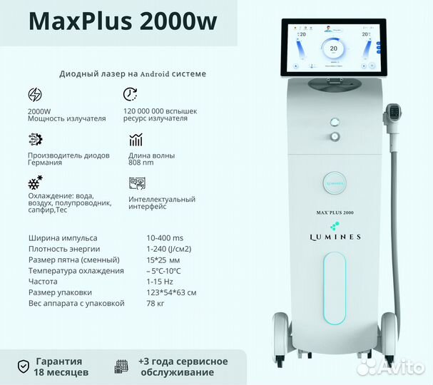 Аппарат для эпиляции Лю’минес MaxPlus 2000W