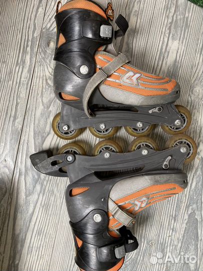 Роликовые коньки shark orange раздвижные 39-42