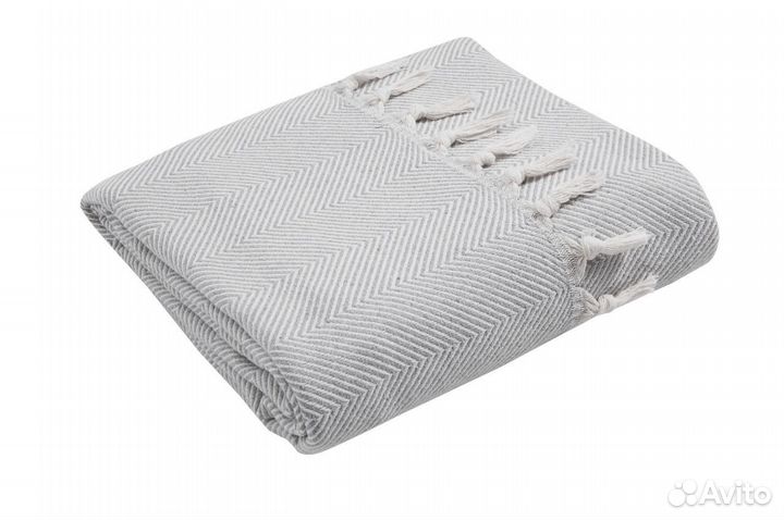 Хлопковое покрывало - плед Venera 200х230 см Серый