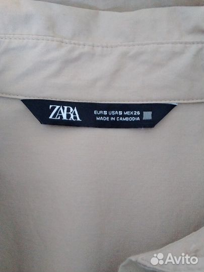 Рубашка, платье из хлопка Zara 44-46