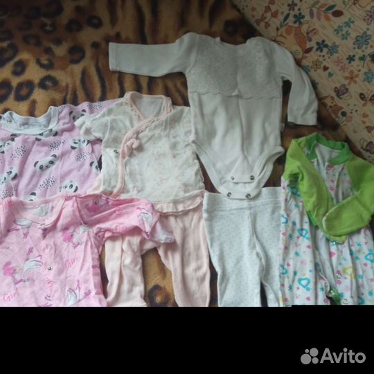 Детские вещи пакетом для девочки от 0 до 68см