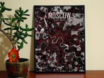 Картина постер Карта Москвы