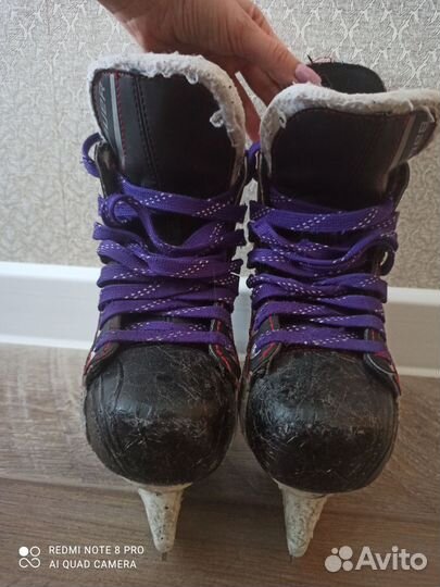 Хоккейные коньки bauer 33,5