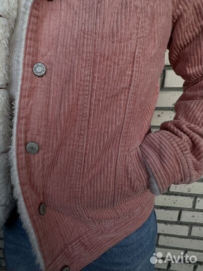 Куртка вельветовая с искусственным мехом